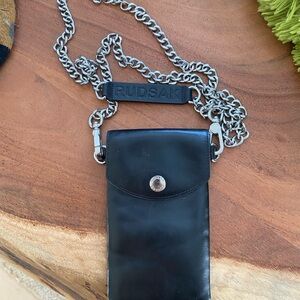 Rudsak Black Leather Chain Crossbody Bag